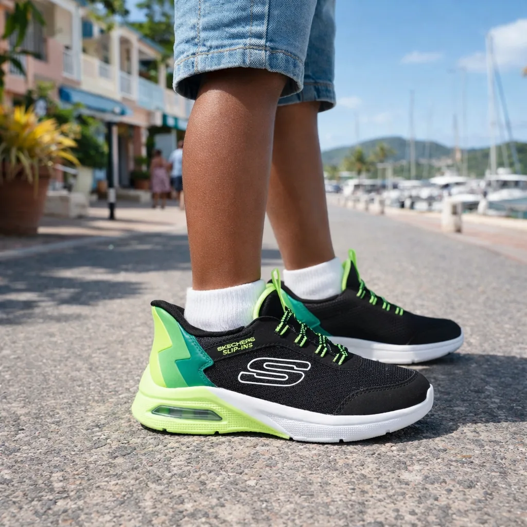 Brisk Stripe Black Lime image 1